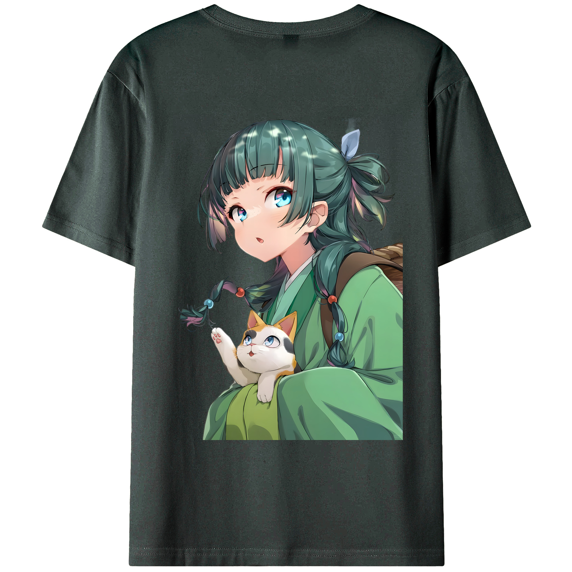 （画像用） 薬屋のひとりごと The Apothecary Diaries 綿100％ メンズ半袖Tシャツ（バックプリント） 通気性